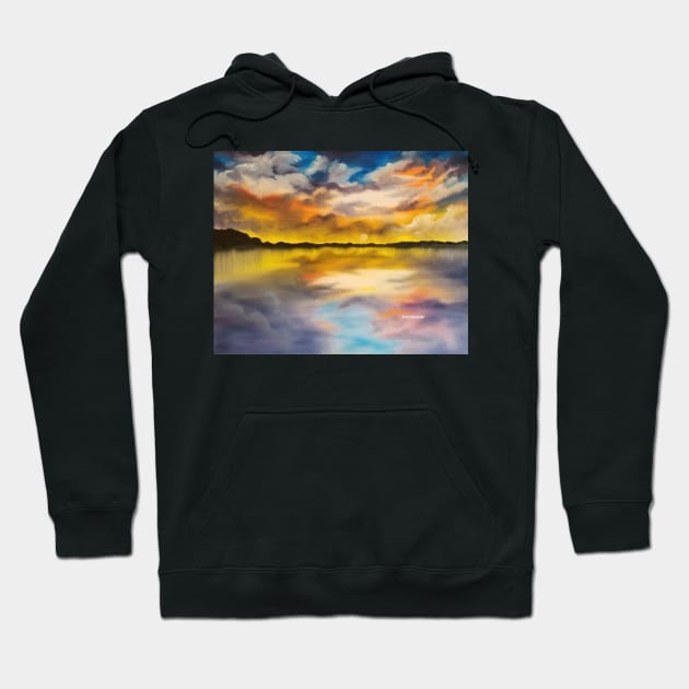 Dramatic Sky, Cloudy Sky, Beautiful Sunset, Waterscape, Skyscape, gorgeous sky, water and sky Hoodie by roxanegabriel